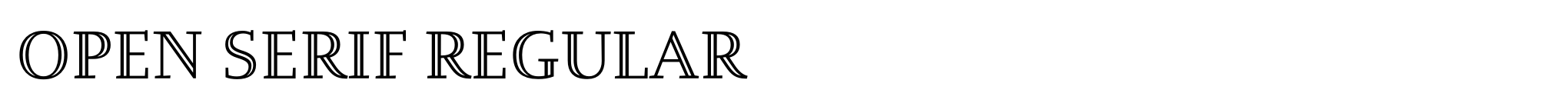 Open Serif Regular Bild